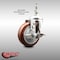 Service Caster 4 Inch 316SS Maroon Polyurethane Swivel 1/2 Inch Threaded Stem Caster with Brake SS316TS20S414-PPUB-MRN-TLB-121315 - alternate 4